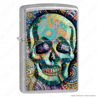 Accendino Zippo Mod. 49140 Multicolor Skull - Geometric Skull Design