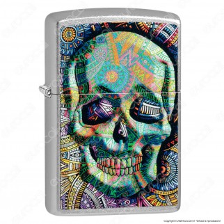 Accendino Zippo Mod. 49140 Multicolor Skull - Geometric Skull Design