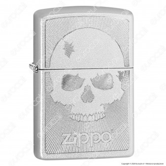 Accendino Zippo Mod. 29858 Skull Engrave - Skull With Lines -