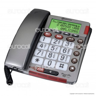 Amplicomms PowerTel 49 Plus Telefono Fisso con Tasti Grandi per