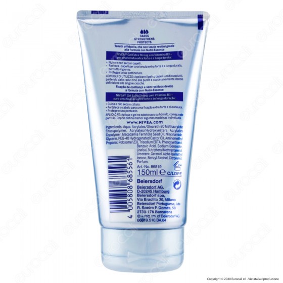 Styling Gel Extra Strong Fissante Lunga Tenuta Senza Residui Nivea