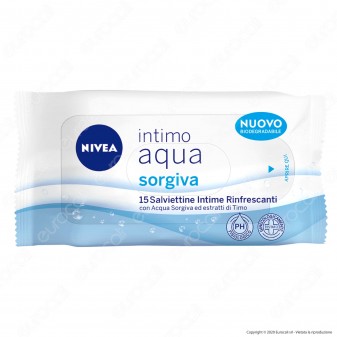 Nivea Intimo Aqua Sorgiva Salviettine Intime Detergenti Rinfrescanti