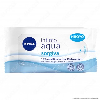 Nivea Intimo Aqua Sorgiva Salviettine Intime Detergenti Rinfrescanti