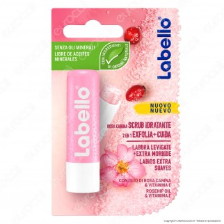 Labello Scrub Idratante Rosa Canina Balsamo Labbra Burrocacao -