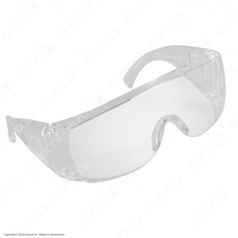 Occhiali Protettivi DPI per Protezione Occhi in Policarbonato Trasparente Robusto 2mm Marchio CE