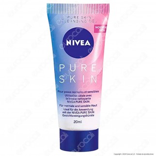 Nivea Pure Skin Kit Spazzola Pulente Viso con Gel Detergente e
