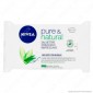 Nivea Pure &amp; Natural Salviette Struccanti e Rinfrescanti Biodegradabili - Confezione da 25 Salviette
