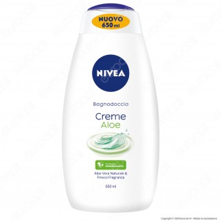 Nivea Bagnodoccia Creme Aloe Biodegradabile Rinfrescante - Flacone da