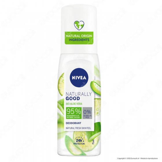 Nivea Naturally Good BIO Aloe Vera Deodorante Spray - Flacone da 75 ml Nivea Naturally Good BIO Aloe Vera Deodorante Spray - Flacone da 75 ml