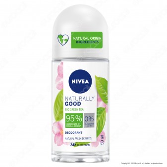 Nivea Naturally Good BIO Deodorante Roll-on con Green Tea - Flacone da 50ml