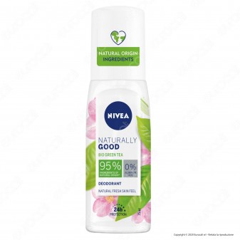 Nivea Naturally Good Deodorante Spray con Bio Green Tea - Flacone da