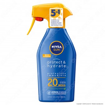 Nivea Sun Spray Solare Protect & Hydrate SPF 20 - Flacone da 300 ml