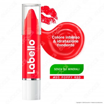 Labello Crayon Lipstick Poppy Red Matitone Labbra Colora e Idrata -