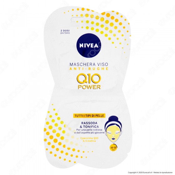 Nivea Q10 Maschera Viso Anti-Rughe Rassoda e Tonifica con Creatina - Nivea Q10 Maschera Viso Anti-Rughe Rassoda e Tonifica con Creatina -