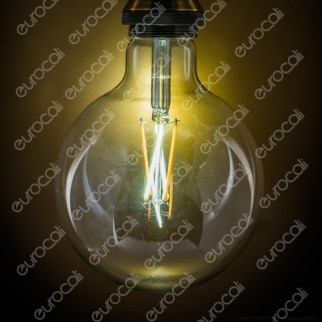Kit iDual 2 Lampadine LED E27 Cross Filament 9W Globo G125 Changing
