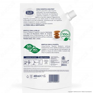 Neutro Roberts Ricarica Sapone Liquido Nutriente con Olio di Mandorla