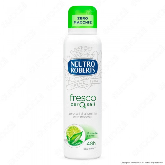 Neutro Roberts Deodorante Spray Fresco Tè Verde & Lime - Flacone da 150ml