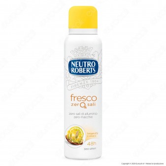 Neutro Roberts Deodorante Spray Fresco Zero Sali Essenza Frizzante -