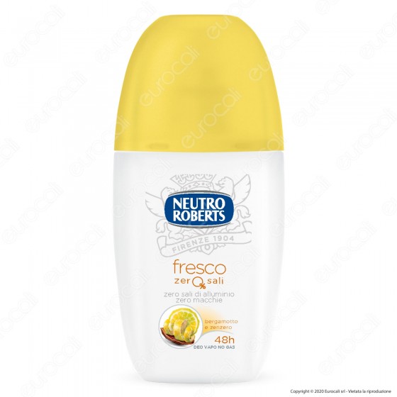 Neutro Roberts Deodorante Vapo Fresco Zero Sali Bergamotto e Zenzero Neutro Roberts Deodorante Vapo Fresco Zero Sali Bergamotto e Zenzero