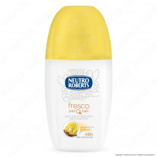 Neutro Roberts Deodorante Vapo Fresco Zero Sali Bergamotto e Zenzero