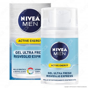 Nivea Men Active Energy Gel Ultra Fresh Risveglio Express - Flacone da 50ml