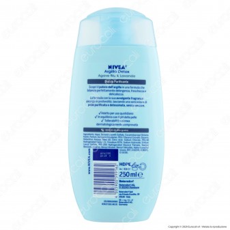 Nivea Doccia Purificante Gel Argilla Detox alla Lavanda e Agave Blu -