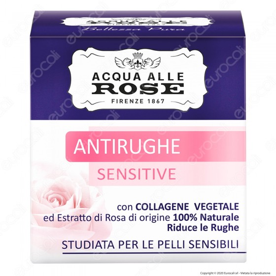Acqua alle Rose Crema Viso Antirughe Sensitive - Confezione da 50ml Acqua alle Rose Crema Viso Antirughe Sensitive - Confezione da 50ml