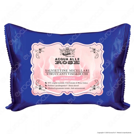 Acqua alle Rose Salviettine Micellari Struccanti Sensitive Viso e Acqua alle Rose Salviettine Micellari Struccanti Sensitive Viso e