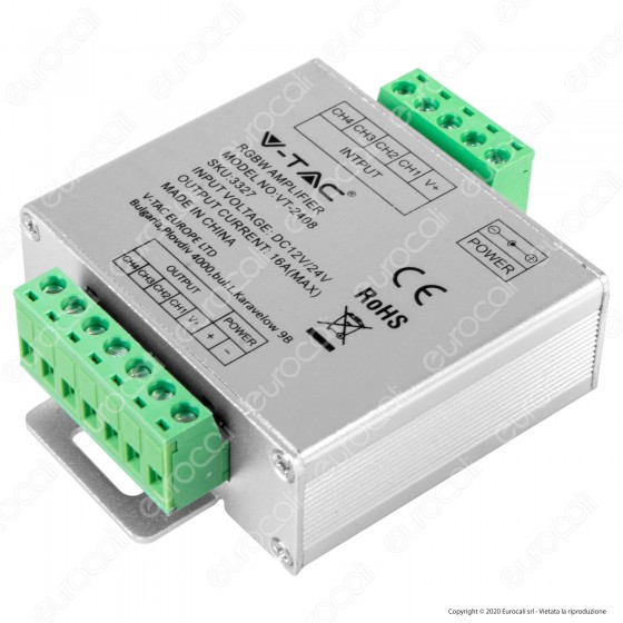 V-Tac VT-2408 Amplificatore di Segnale Max 16A per Controller di V-Tac VT-2408 Amplificatore di Segnale Max 16A per Controller di