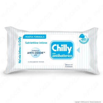 Chilly Salviettine Intime Biodegradabili con Antibatterico -