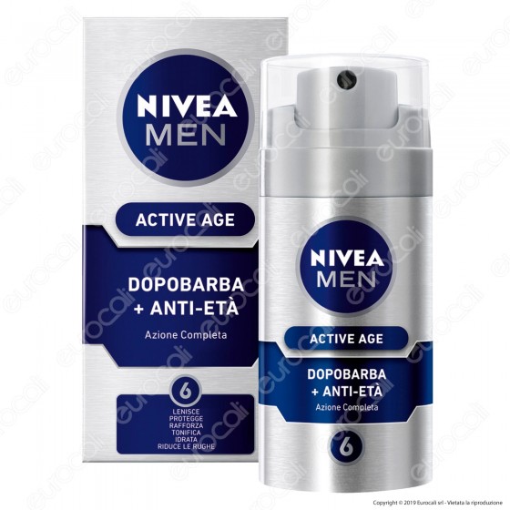 Nivea Men Active Age Dopobarba Anti-Età Lenitivo Idratante Anti-Rughe - Flacone da 75ml Nivea Men Active Age Dopobarba Anti-Età Lenitivo Idratante Anti-Rughe - Flacone da 75ml