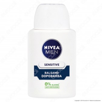 Nivea Men Sensitive Balsamo Dopobarba Senza Alcool Idratante Anti-Irritazioni con Camomilla - Flacone da 30ml