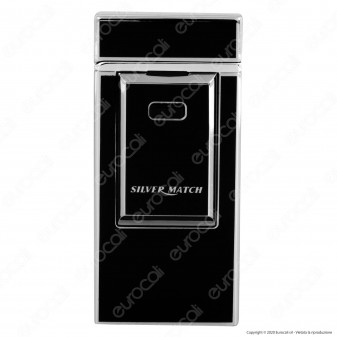 Silver Match Accendino USB in Metallo Antivento Ricaricabile con Arco
