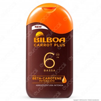 Bilboa Latte Solare Carrot Plus Protezione Bassa SPF 6 - Flacone da