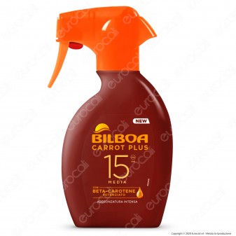 Bilboa Spray Solare Carrot Plus Protezione Media SPF 15 - Flacone da