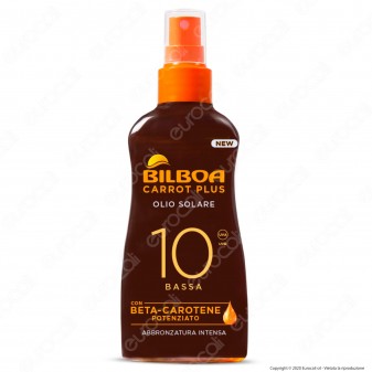 Bilboa Olio Solare Carrot Plus Protezione Bassa SPF 10 - Flacone da