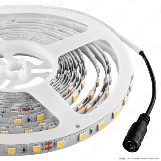 V-Tac Striscia LED 5050 Monocolore 60 LED/metro 24V - Bobina da 5 V-Tac Striscia LED 5050 Monocolore 60 LED/metro 24V - Bobina da 5