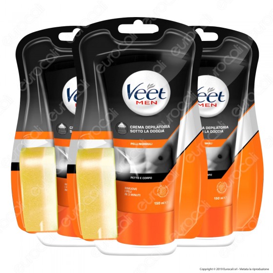 Kit Veet For Men Crema Depilatoria Sotto la Doccia per Pelli Normali Kit Veet For Men Crema Depilatoria Sotto la Doccia per Pelli Normali