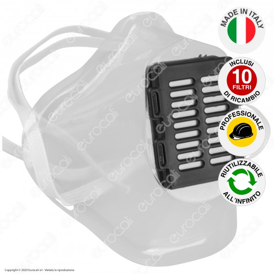 Mascherina Filtrante Rigida in Plastica Trasparente Pluriuso Mascherina Filtrante Rigida in Plastica Trasparente Pluriuso