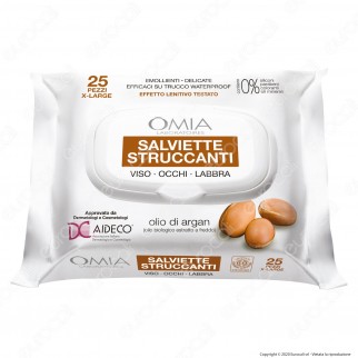 Omia Laboratoires Salviettine Struccanti Olio di Argan Viso Occhi e