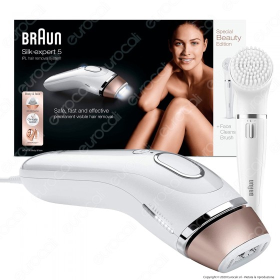 Braun Silk-expert Pro 5 IPL BD5008 Epilatore Luce Pulsata Bianco e Braun Silk-expert Pro 5 IPL BD5008 Epilatore Luce Pulsata Bianco e