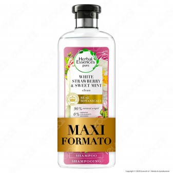 Herbal Essence Shampoo Capelli Fragola Bianca e Menta Dolce - Flacone da 400ml