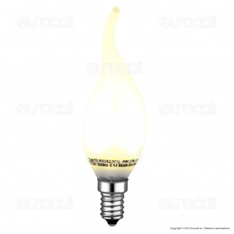Life Serie Fiamma Lampadina LED E14 4W Candela Filamento in Vetro