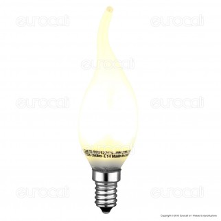 Life Serie Fiamma Lampadina LED E14 4W Candela Filamento in Vetro