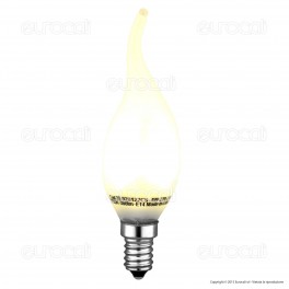 Life Serie Fiamma Lampadina LED E14 4W Candela Filamento in Vetro