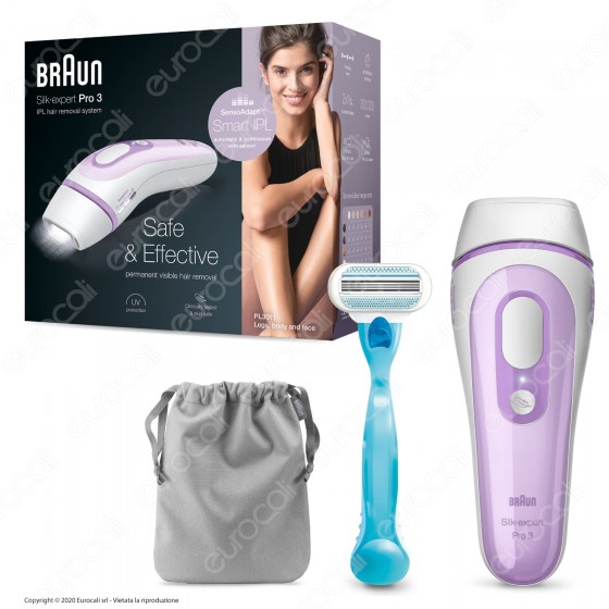 Braun Silk-Expert Pro 3 Epilatore a Luce Pulsata PL3011 con Custodia Braun Silk-Expert Pro 3 Epilatore a Luce Pulsata PL3011 con Custodia