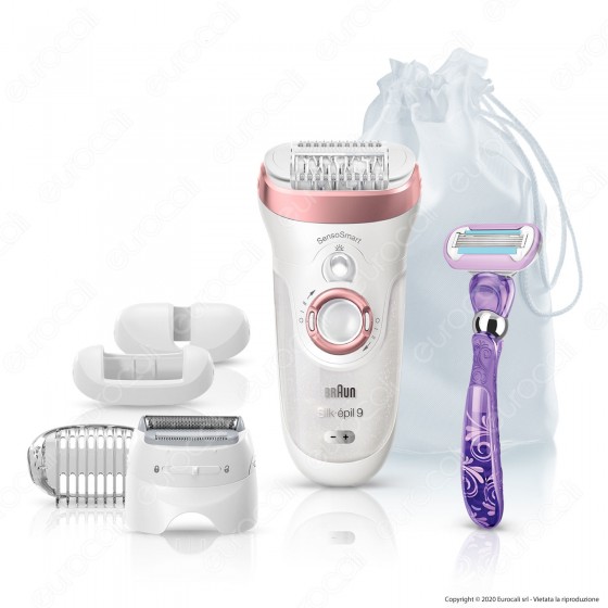 Braun Silk-épil 9 Epilatore SensoSmart SE9-870 Wet&Dry con 7 Braun Silk-épil 9 Epilatore SensoSmart SE9-870 Wet&Dry con 7