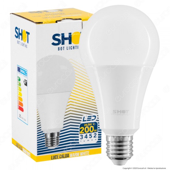 Bot Lighting Shot Lampadina LED E27 Goccia 24,5W Bulb A80 - mod. Bot Lighting Shot Lampadina LED E27 Goccia 24,5W Bulb A80 - mod.