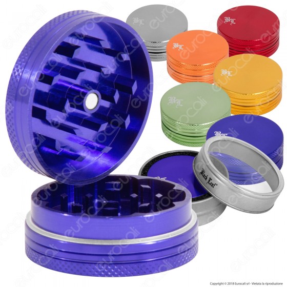 Grinder Tritatabacco Black Leaf 2 Parti in Metallo Colorato Grinder Tritatabacco Black Leaf 2 Parti in Metallo Colorato