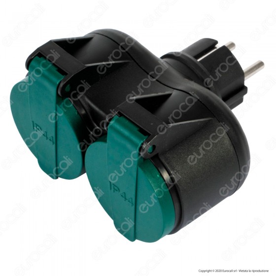 V-Tac VT-1102-2 Multipresa IP44 2 Posti con Prese Schuko da Giardino V-Tac VT-1102-2 Multipresa IP44 2 Posti con Prese Schuko da Giardino